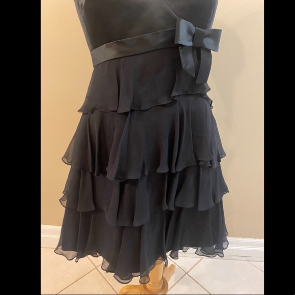 TIBI silk ruffle dress in black - Picture 8 of 10